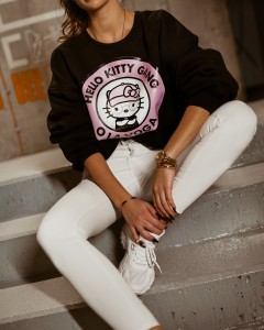 BLUZA KITTY GANG CZARNY