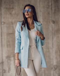 MARYNARKA O LA VOGA PRINT BŁĘKITNY