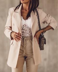 MARYNARKA LOOSE JACKET BEŻOWY