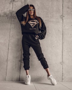 KOMPLET SUPER GIRL CZARNY