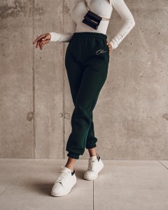 SPODNIE SPORTY LOOK BUTELKOWA ZIELEŃ