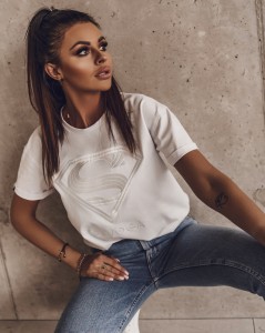 T-SHIRT SUPER GIRL ECRU