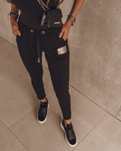 SPODNIE GOLD RING CZARNY