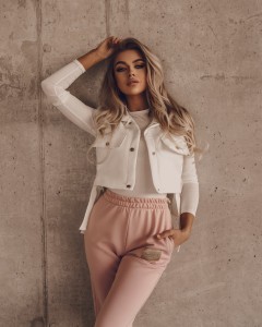 BEZRĘKAWNIK SPRING VEST ECRU