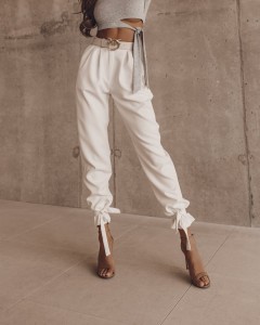 SPODNIE SPRING VIBES ECRU