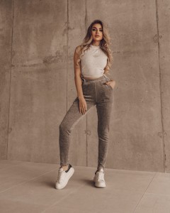 SPODNIE EASY LOOK CIEMNO SZARY