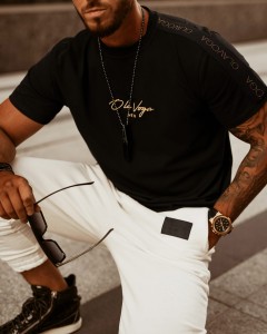 T-SHIRT BASIC MEN CZARNY