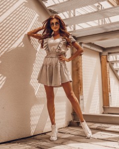 SUKIENKA SUMMER FRILLS SZARY