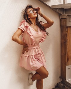 SUKIENKA SUMMER FRILLS RÓŻOWY