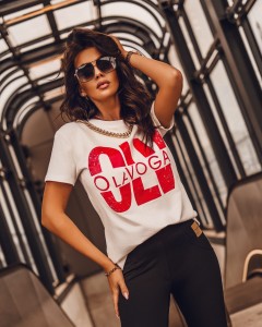 T-SHIRT GOLD ADDITION ECRU