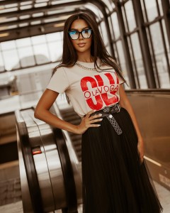 T-SHIRT GOLD ADDITION BEŻOWY