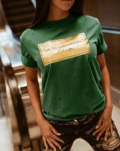 T-SHIRT O LA VOGA LOVE BUTELKOWA ZIELEŃ