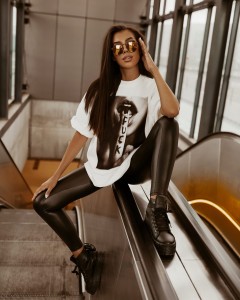 T-SHIRT AUTUMN PRINT ECRU