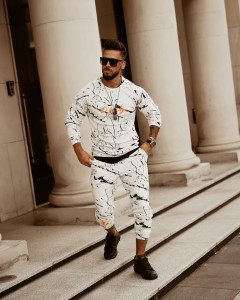 DRES MĘSKI ORANGE EDITION MAN BIAŁO CZARNY