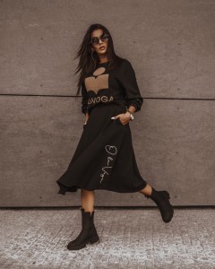 KOMPLET SHENIL CZARNY