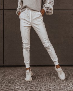 SPODNIE CASUAL SKIN ECRU
