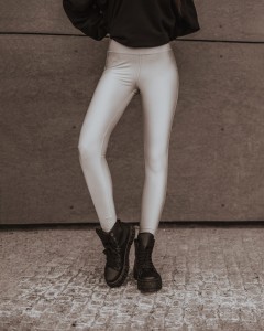 LEGGINSY CASUAL SPORT SZARY