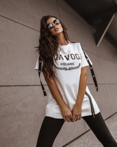 T-SHIRT GOLD ZIPPER ECRU