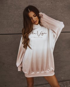 BLUZA RAINBOW BEŻOWO BIAŁY