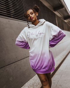 BLUZA RAINBOW LILA BIAŁY