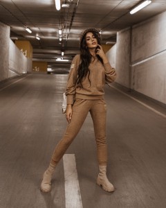 KOMPLET BLACK SILVER BEŻ