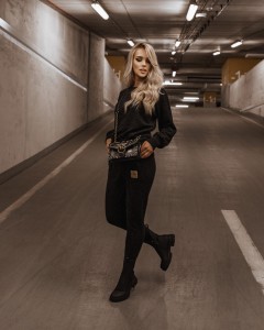 KOMPLET BLACK SILVER CZARNY