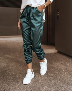 SPODNIE COMFORTABLE SATIN MORSKA ZIELEŃ