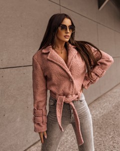 KURTKA LAMB JACKET BRUDNY RÓŻ