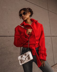 KURTKA LAMB JACKET CZERWONY