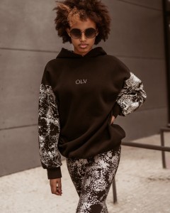 BLUZA WILD SNAKE CZARNY SREBRNY