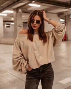 BLUZA FANCY BEŻ
