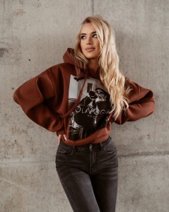 BLUZA NAUGHTY PRINT BRĄZ