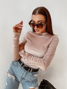 BODY GATHERED SLEEVES BEŻ