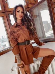 KOSZULA COWBOY SHIRT BRĄZ