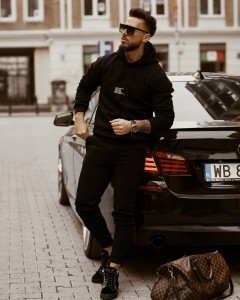 KOMPLET MĘSKI STREET MAN CZARNY