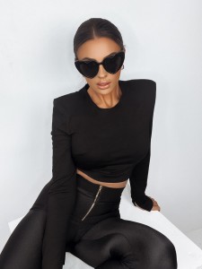 BLUZKA SHORT CZARNY