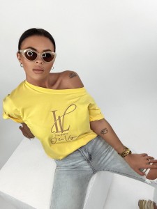 T-SHIRT BRAND ŻÓŁTY