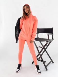 KOMPLET DAMSKI AMBER NEON POMARAŃCZ
