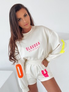 KOMPLET DAMSKI BIG NEON ECRU