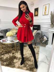 SUKIENKA GOLF GOLD CZERWONA