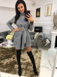 SUKIENKA GOLF GOLD SZARA