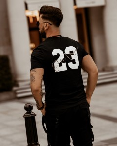 T-SHIRT MĘSKI 23 OLV CZARNY