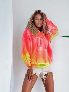 BLUZA O LA VOGA LOVELY MIX POMARAŃCZOWY Z LIMONKOWYM