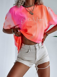 T-SHIRT ICE CREAM RÓŻ Z POMARAŃCZOWYM