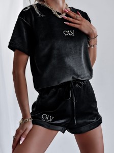 KOMPLET VELVET OLV WOMAN CZARNY