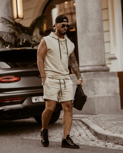 KOMPLET MĘSKI OLV SET MAN BEŻOWY