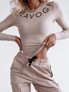 BLUZKA OLAVOGA NECK JASNY BEŻ