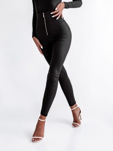 LEGGINSY SLIM LEGS CZARNY