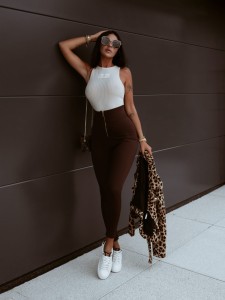 LEGGINSY  O LA VOGA SLIM LEGS BRĄZ