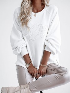 BLUZA OVERSIZE OLV ECRU
